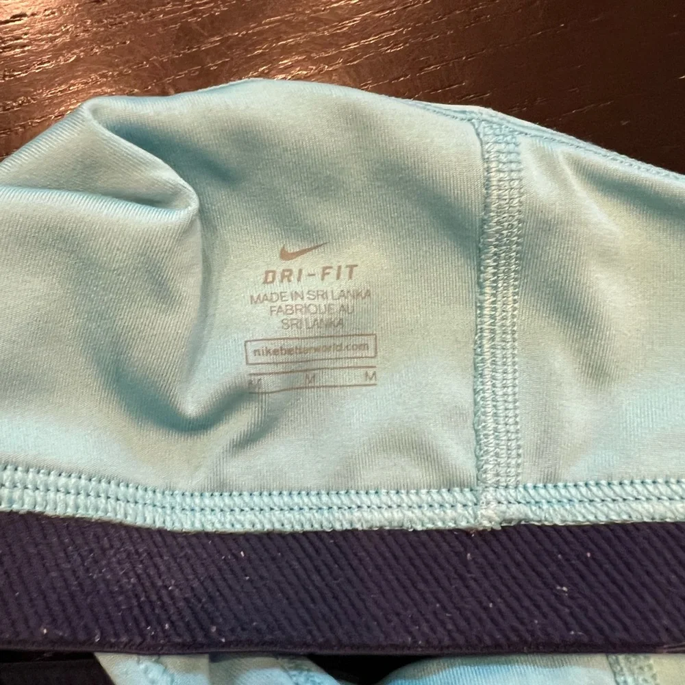 Blue Nike sports bra